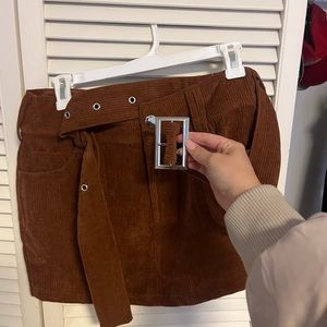 Corduroy mini skirt